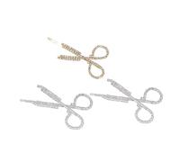 Beaupretty 3PCS Stylish Rhinestone Hairpin for Women Silver and Gold Alloy Loving Heart Decorative Clips for Party Wedding Banquet Hair Accessories
