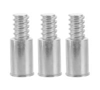 Beaupretty 3pcs Threaded Handle Tips for Broom Poles American Standard 22mm Thread Metal Iron Parts Secure and Stable Connection Versatile Compatibility Silver for Professional Cleaning
