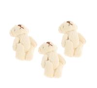 Beaupretty 3pcs Tiny Bear Plush DIY Crafts Velvet Bear Ornaments for Hats Scarves and Clothes for Personal and Professional Use Easy to Create Beautiful Handicrafts