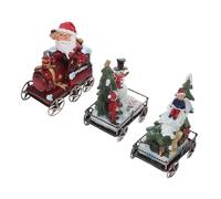 Beaupretty 3pcs Unique Christmas Decorative Props Train Christmas Tree Adornment Decor for Home Office Easy to Clean Resin Decorations