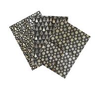 Beaupretty 3pcs Vintage Christmas Wrapping Paper 28x20inch Wrapping Paper Black Gold Christmas Wrapping Tree Vintage Black Santa
