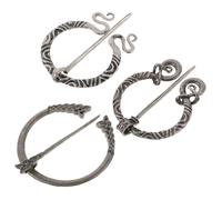 Beaupretty 3pcs Vintage Viking Brooches Set Medieval Cloak and Scarf Pins Retro Costume Accessories for Women Durable Design with Unique Viking Heritage Aesthetic