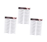Beaupretty 3Pcs Waterproof Eyebrow Stickers Temporary Brow 6D Imitation Eyebrow Transfers for Natural Look Makeup