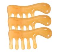 Beaupretty 3pcs Wide Tooth Resin Massage Comb Hair Scalp Massager Comb Acupoint Scraping Tool for Head Relaxation and Meridian Therapy