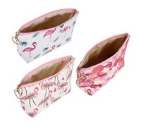 Beaupretty 3pcs Women's Makeup Bags Simple Generous Design Easy to Carry Cosmetics Organizer Bags Retractable Zipper Waterproof Storage Pouches for Travel