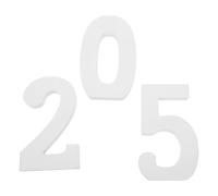 Beaupretty 3pcs Wood Number for Craft Wall Decorative Standing Numbers Slices Sign White Unfinished for Signs Elegant Modern Easy to Display for Anniversaries and Living Spaces