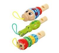 Beaupretty 3pcs Wooden Animal Whistle Set Smooth Surface Musical for Educational Gift Creative Hands Play and Imagination Development