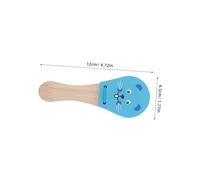 Beaupretty 3pcs Wooden Castanets with Mouse Design Percussion Instruments for Early Music Education Hand Eye Coordination Development Interactive Group Play