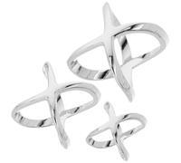 Beaupretty 3pcs X Shaped Scarf Pins Silver Alloy Silk Clips for Scarves and Shawls Featuring Versatile Use and Elegant Style for Women