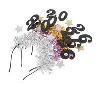 Beaupretty 3pcs Year Eve Headbands Tinsel Hair Accessories for Festive Celebrations Lunar Year Photo Props Sparkling Party Decorations Gold Silver