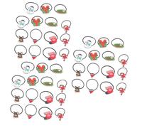 Beaupretty 3sets Elastic Hair Bands Snowflake Design Christmas Hair Scrunchies for Girls Boys Kids Ties 15pcs*3