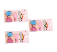 Beaupretty 3sets Rainbow Hairpin Bowknot Girls Hairclip Boys and Girls Hair Clips Family Decor Durable and Stylish Ideal for Christmas Parties Daily Use 3pcs*3