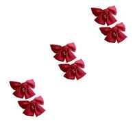 Beaupretty 3sets Red Hair Bow Clip for Girls Women Fashion Hair Pin Use Jewelry 2pcs*3