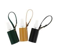 Beaupretty 3sets Refillable Essential Oil Bottle Holder Travel Container with Spray Design for Liquid Soap Perfume Durable Portable Keychain Compatible Yellow Black Green