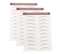 Beaupretty 3sheets Fake Eyebrow Stickers Self-adhesive Eyebrow Transfers for Realistic Look Easy Application for Travel Daily Use Lifelike Design