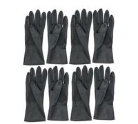 Beaupretty 4 Pair Hairdressing Gloves Long Rubber Protective Covers Skid Salon Hair Dyeing Gloves for Home Gardening and Mechanical Repair Black