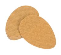 Beaupretty 4 Pair Self-Adhesive Sole Protectors for Dress Shoes Non-Slip Silicone Shoe Grips with Anti-Skid Wave Pattern Quiet Walking Pads for Heels Sneakers Sandals Khaki