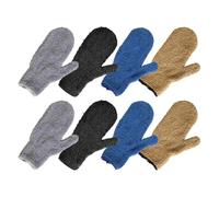 Beaupretty 4 Pairs Washable Microfiber Cleaning Dusting Mitt with Thumb and Elastic Wrist Design, Gentle Fine Fiber Gloves for Household and Kitchen Use, Prevents Slippage and Suitable