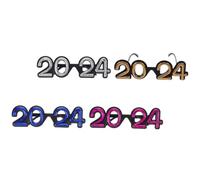 Beaupretty 4 Pairs Year Party Glasses Retro Laser Funny Eyeglasses in Gold Silver Blue and Rose Red Comfortable Lightweight Novelty Eyewear for Year's Eve Celebration