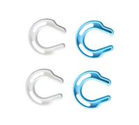 Beaupretty 4 Pcs C-Shape Plastic Door Stoppers for Safety Smooth Door Clips Finger Pinch Guards Protectors for Rooms Blue and White