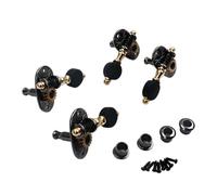 Beaupretty 4 PCS Enclosed Ukulele Tuning Pegs Nickel Machine Heads Set with Plastic Buttons Includes Ferrules Mounting Screws for Easy Installation