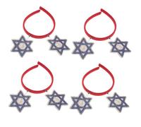 Beaupretty 4 pcs Hanukkah Headbands Star of David Passover Party Decorations Eye-catching Festive Photo Booth Accessories for Women Holiday Celebration