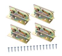 Beaupretty 4 Pcs Heavy Duty Iron Bed Brackets No-Mortise Rail Fittings for Wood Bed Frames Furniture Corner Connectors Easy Installation