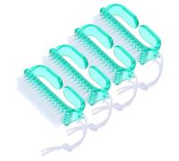 Beaupretty 4 pcs Nail Cleaning Brushes for Manicure and Pedicure Plastic Fingernail Scrubbers Compact Lightweight Nail Brushes for Fingernail and Toenail Care Safe and Easy to Use at Home