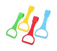 Beaupretty 4 Pcs Pull Up Rings for Crib Bed Stand Up Assistance Red Yellow Blue Green Playpen Hook Rings for Muscle Development and Safe Walking Practice