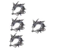 Beaupretty 4 Pcs Rhinestone Hairpin Large Hair Slide for Wedding Handmade Crystal Hairgrip