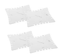 Beaupretty 4 Pcs Stainless Steel Guitar Radius Gauge Set for Fingerboard and Frets Precision Measuring Tool for Bass Electric Guitar Ukulele and Mandolin String Instruments