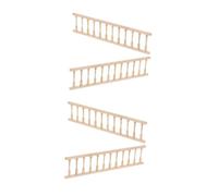 Beaupretty 4 pcs Wooden Handrail Miniature Dollhouse Furniture Eco Friendly Dollhouse Decors for DIY Doll House Decoration Pretend Play Gift
