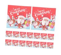 Beaupretty 40 Pcs Christmas Napkins with Santa Claus Snowman Reindeer Prints Soft Two Paper Beverage Napkins for Holiday Parties and Family Gatherings Festive Red Cocktail Serviettes