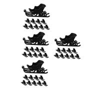 Beaupretty 40 Pcs Mini Christmas Sled Ornaments Santa Sleigh Models for Holiday DIY Snow Scene Decorations Table Centerpieces Festive Dollhouse Accessories
