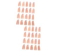Beaupretty 40 pcs Soft Fake Thumb Tips with Realistic Nails Supple Finger Covers Conjure Tools for Stage Illusions Prank and Disappearing Scarf Tricks