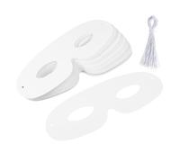 Beaupretty 40 Sets White Paper Pulp Masks for DIY Decoration Blank Hand Painted Masks for Parties Events for Fashion Shows Weddings Prom and More