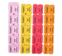 Beaupretty 400pcs Raffle Tickets Roll for Events Carnival Party Supplies Fundraisers Door Prizes Entertainment with Red Yellow Orange Pink Tickets