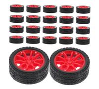 Beaupretty 40pcs Car Wheels Replacement Parts for Axle Wear Resistant Wheels for Cart High Precision Model Tires for DIY Robot Projects and Educational Science Experiments