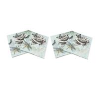 Beaupretty 40pcs Colorful Printed Dragonfly Napkins Unique Floral Paper Towels for Party Gatherings Creative Facial Tissue for Birthdays Weddings and Events