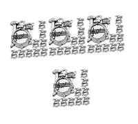 Beaupretty 40pcs Drum Charms for Jewelry Making Unique Metal Charms for Bracelets Necklaces Keychains Vintage Music Accessories for Crafts