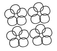 Beaupretty 40pcs Headband Rope Elastics Ties Women Hair Ropes Thick Bun Elastic Band Hair Accessories Black
