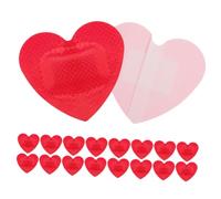 Beaupretty 40PCS Heart Shaped Bandages Flexible Adhesive Dressings for Sensitive Skin Care for Outdoor Emergency Use Quick Healing Wounded Patch