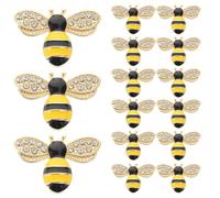 Beaupretty 40pcs Miniature Alloy Bee Charms DIY Craft Decorations Small Bee Figurines for Phone Case and Jewelry Making, Flatback Honeybee Embellishments for Arts Crafts
