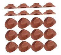 Beaupretty 40Pcs Miniature Cowboy Hats Doll Hats for Craft Projects Tiny Home Garden Decor Lightweight for Dolls DIY Accessories