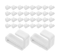 Beaupretty 40pcs Plastic S-Shaped Ceiling Mount Hanging Hooks with Sturdy Flat Clip-on Design for Garage and Kitchen, Versatile Utility Hooks Resisting Deformation for Daily Essentials