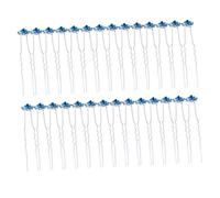 Beaupretty 40Pcs Rose Rhinestone Hair Pins Elegant Bridal Hair Clips for Wedding Hairstyles Decorative Hair Accessories for Women and Simple and Design Lake Blue