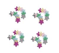 Beaupretty 48 pcs Star Shape Disposable Nail File Strips Christmas Nail Buffers Glitter Grit Sponge Mini Manicure Pedicure Blocks for Holiday Party Favors