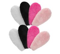 Beaupretty 4pairs Adult Bunny Ears Headband Pink and Black Diy Hairpin Clips for Boy Girl Women Creative Hair Accessories Decor