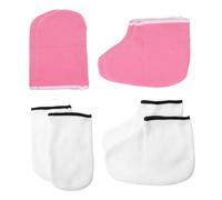 Beaupretty 4pairs Paraffin Wax Bath Foot Spa Exfoliating Mitts Hand Mask Gloves Skin Care