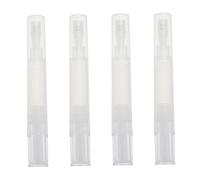 Beaupretty 4pcs 4ml Cosmetics Pen Brush Multifunctional Empty Nail Art Oil Tube Refillable Liquid Container Suitable for Nail Polish Cuticle and Eyebrow Growth Solution